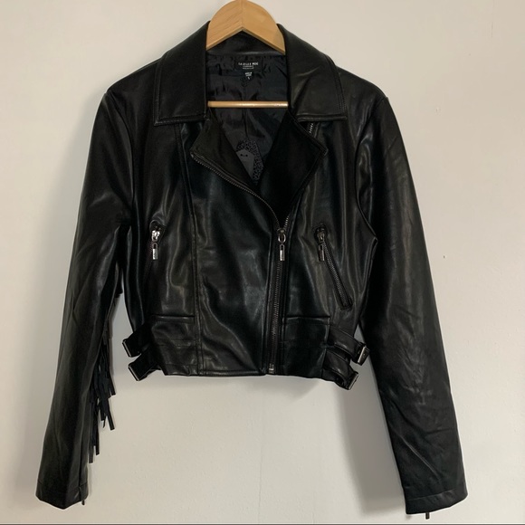 La belle roc rocawear fringe moto jacket - Picture 3 of 11